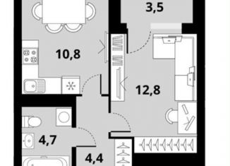Продажа однокомнатной квартиры, 35.7 м2, Новосибирск, Центральный район, площадь Ленина