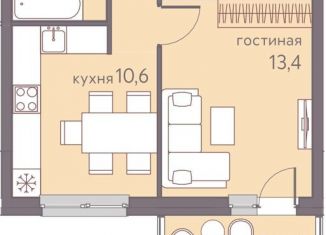 Продажа 1-комнатной квартиры, 36.3 м2, Пермский край, Серебристая улица, 12