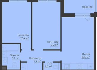 Продается 2-комнатная квартира, 60.6 м2, Рыбинск