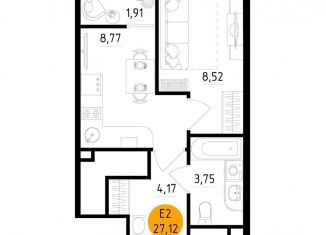 Продам 1-комнатную квартиру, 27.1 м2, Рязанская область