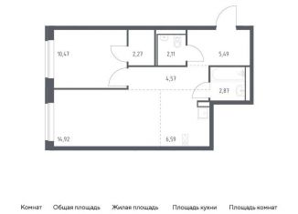 Двухкомнатная квартира на продажу, 49.3 м2, Москва, САО