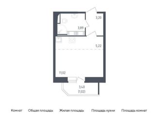 Продам квартиру студию, 24.4 м2, Санкт-Петербург, жилой комплекс Живи в Рыбацком, 5