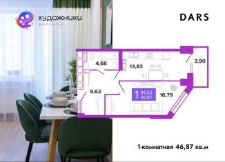 Продажа 1-комнатной квартиры, 46.9 м2, Волгоград, Дзержинский район, улица Полоненко