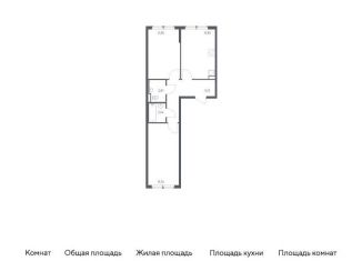 Продается 2-комнатная квартира, 57.4 м2, село Остафьево, жилой комплекс Остафьево, к21