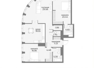 Продается трехкомнатная квартира, 117.6 м2, Москва, ЦАО