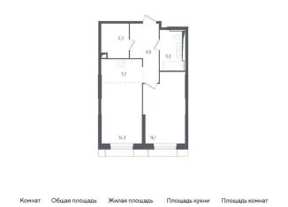 Продажа 1-комнатной квартиры, 54.7 м2, Московская область, жилой комплекс Спутник, 20