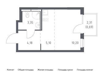 Продам квартиру студию, 23.5 м2, Московская область, 1-й Стрелковый переулок, 1