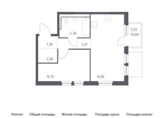 Продам 1-комнатную квартиру, 38.4 м2, деревня Новосаратовка