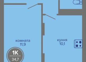 Продам однокомнатную квартиру, 34.7 м2, Пермь, Индустриальный район, шоссе Космонавтов, 309А