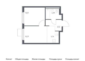 Продается однокомнатная квартира, 32.6 м2, Ленинский городской округ, жилой комплекс Горки Парк, 8.1, ЖК Горки Парк