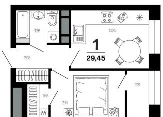 Продается 1-комнатная квартира, 29.5 м2, Рязань, Московский район