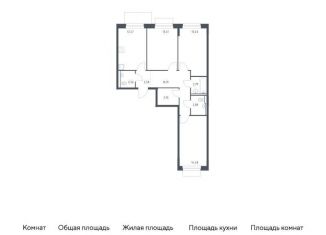 Продается 3-комнатная квартира, 78.6 м2, поселение Кокошкино, жилой комплекс Новое Внуково, к30