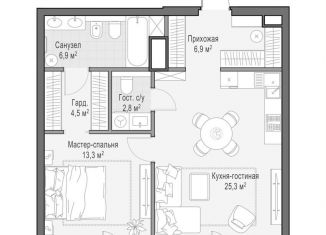 Продается 1-комнатная квартира, 60.3 м2, Москва, Пресненский район, Электрический переулок, 1с14