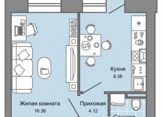 Продается 1-комнатная квартира, 36 м2, Кировская область