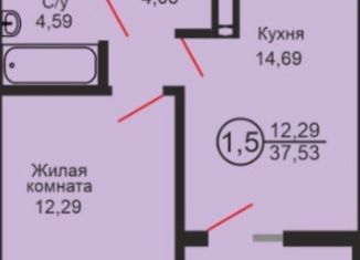 Продам двухкомнатную квартиру, 37.5 м2, Оренбург, проспект Победы, 155А