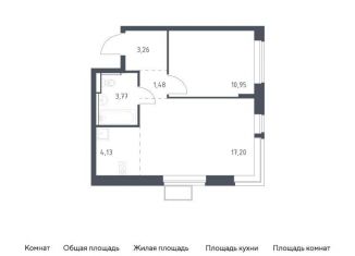 Однокомнатная квартира на продажу, 40.8 м2, посёлок Жилино-1, жилой комплекс Егорово Парк, к3.2, ЖК Егорово Парк