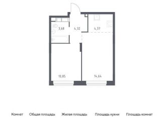 Продается 1-комнатная квартира, 37.9 м2, Московская область, жилой квартал Новоград Павлино, к33
