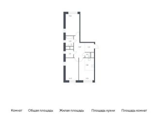 2-комнатная квартира на продажу, 70.1 м2, Балашиха, жилой квартал Новоград Павлино, к8