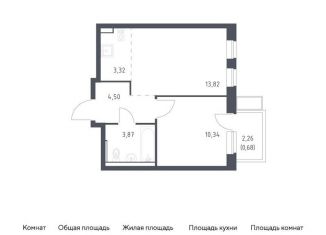 Продается 1-комнатная квартира, 36.5 м2, посёлок Жилино-1, жилой комплекс Егорово Парк, к3.2