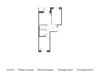 2-комнатная квартира на продажу, 47.7 м2, Санкт-Петербург, жилой комплекс Новое Колпино, к39