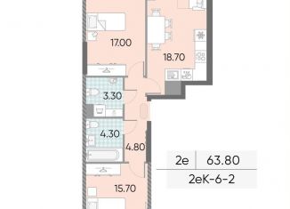 Продажа 2-ком. квартиры, 63.8 м2, Москва, метро Калужская, ЖК Обручева 30, к1