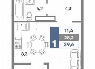 Продаю квартиру студию, 29.6 м2, Крым