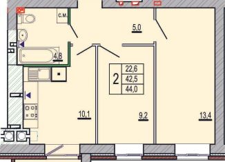 Продам 1-ком. квартиру, 44 м2, Волгоградская область