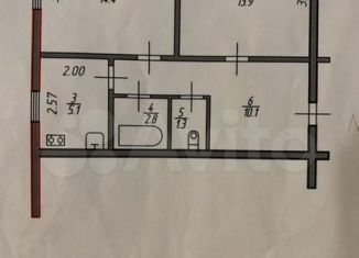 2-комнатная квартира на продажу, 48 м2, Кимовск, улица Ленина, 6Б