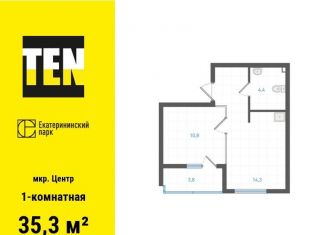 Продажа 1-ком. квартиры, 35.3 м2, Екатеринбург, метро Площадь 1905 года, улица Свердлова, 12