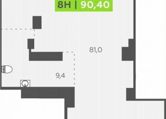 Продается помещение свободного назначения, 90.4 м2, Кудрово, Солнечная улица, 10к2
