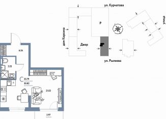 Продаю квартиру студию, 33.8 м2, Тюменская область, Краснооктябрьская улица, 10к1