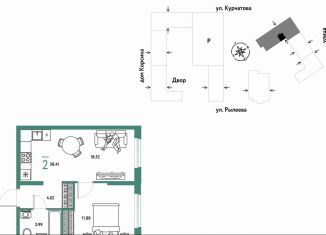 Продаю 2-ком. квартиру, 38.4 м2, Тюмень, Калининский округ