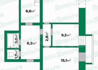 Продаю двухкомнатную квартиру, 48.6 м2, Киров, улица Свободы, 117