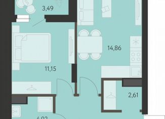 Продается 1-комнатная квартира, 42 м2, Екатеринбург, метро Чкаловская, улица Вильгельма де Геннина, 23