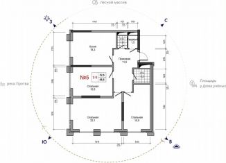 Трехкомнатная квартира на продажу, 88.8 м2, Обнинск