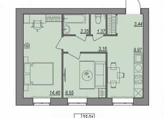 Продается 2-комнатная квартира, 43.3 м2, Волгоград