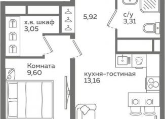 Продам 1-ком. квартиру, 35 м2, Тюменская область