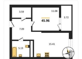 Аренда 1-ком. квартиры, 45 м2, Екатеринбург, бульвар Владимира Белоглазова, 5, Орджоникидзевский район