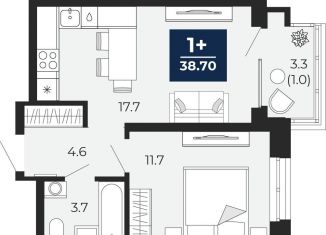 Продаю 1-комнатную квартиру, 37.7 м2, Тюмень, Ленинский округ