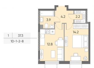 Продажа однокомнатной квартиры, 37.3 м2, Москва, метро Селигерская