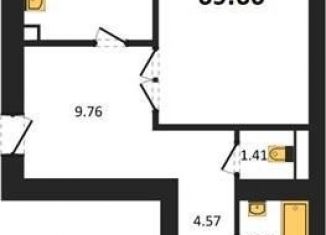 2-комнатная квартира на продажу, 69.6 м2, Воронеж, переулок Здоровья, 90Г/1к1