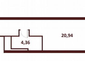 Продается квартира студия, 25.3 м2, Санкт-Петербург, муниципальный округ Комендантский Аэродром