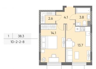 1-ком. квартира на продажу, 38.3 м2, Москва, метро Селигерская