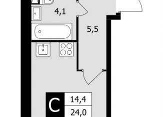 Продам квартиру студию, 24 м2, Санкт-Петербург, Школьная улица, 41