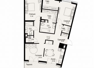 Продается 3-комнатная квартира, 85.5 м2, Санкт-Петербург, метро Петроградская