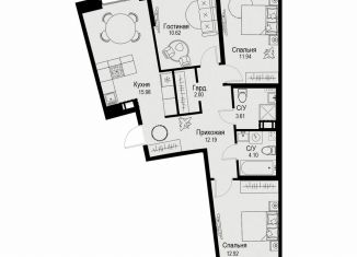 Продажа 3-комнатной квартиры, 73.7 м2, Санкт-Петербург, метро Петроградская