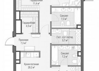 Продам 3-комнатную квартиру, 124.2 м2, Москва, Пресненский район