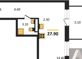 Продам квартиру студию, 27.9 м2, Новосибирск