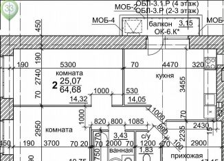 Продается 2-комнатная квартира, 64.7 м2, Ярославль, 4-я Яковлевская улица, 30