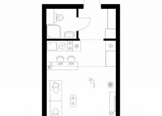 Продам квартиру студию, 25.1 м2, Москва, жилой комплекс Полар, 1.4